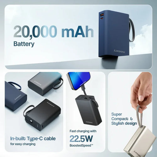 Ambrane MiniCharge 20 20000 mAh Power Bank
