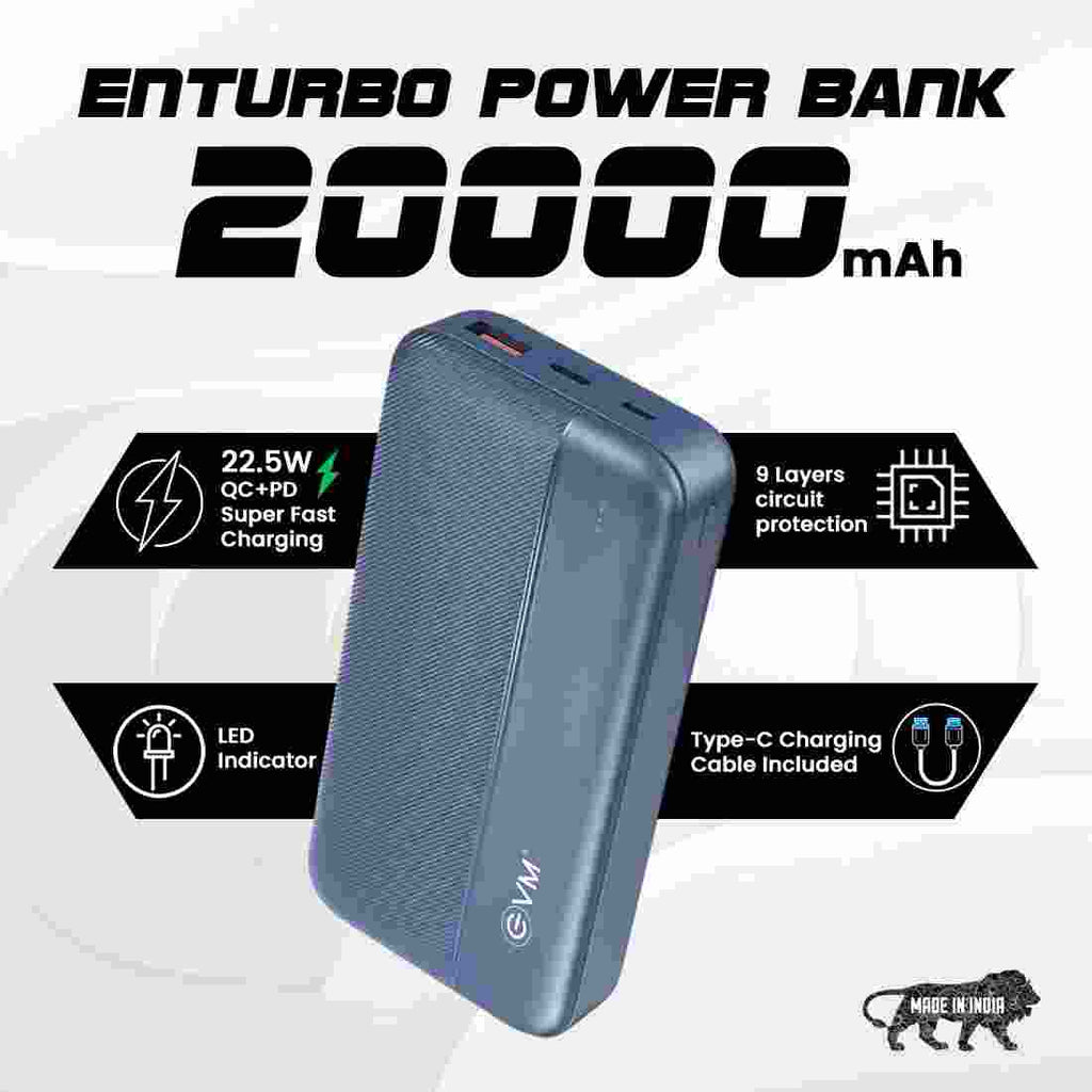 EVM EnTurbo 20000 mAh Power Bank