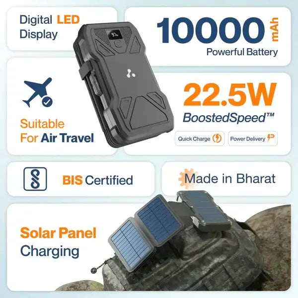 Ambrane Solar 10K 10000 mAh Power Bank