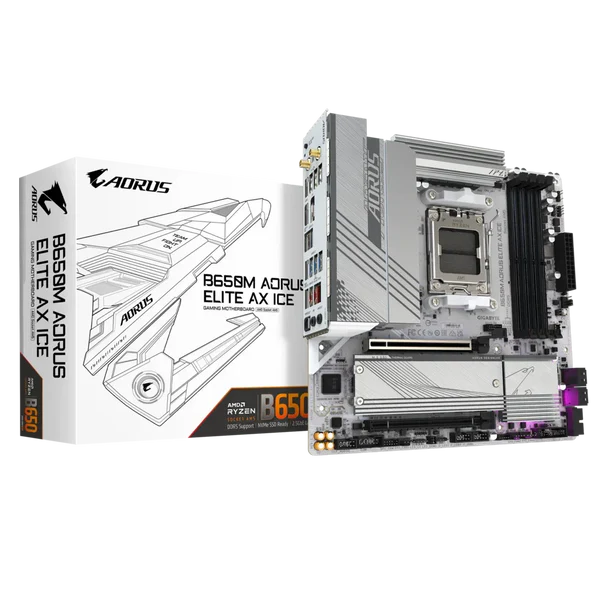 GIGABYTE B650M Aorus Elite AX ICE DDR5 AMD Motherboard