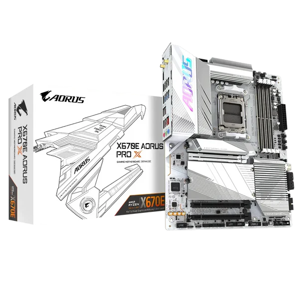 GIGABYTE X670E Aorus Pro X DDR5 AMD Motherboard (White)