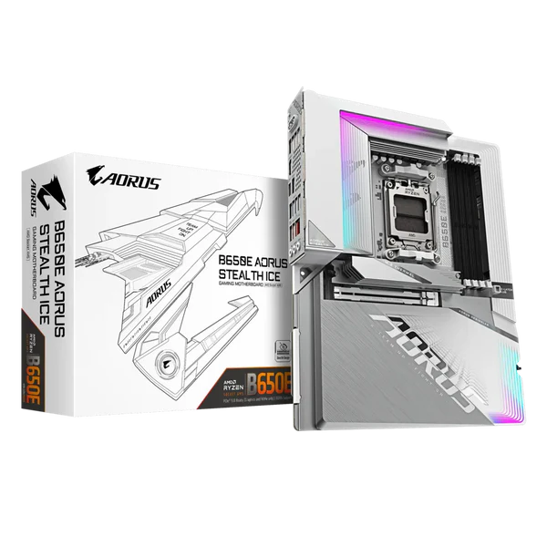 GIGABYTE B650E Aorus Stealth ICE DDR5 AMD Motherboard ( White )