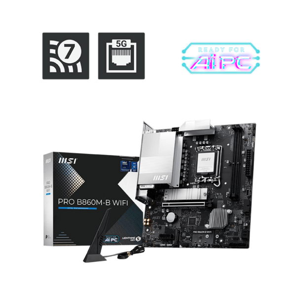 MSI Pro B860M-B Wifi7 DDR5 Intel Motherboard