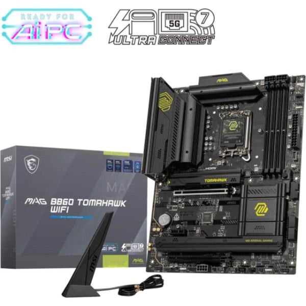 MSI MAG B860 Tomahawk Wifi DDR5 Intel Motherboards (Black)