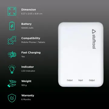 Stuffcool PB99 10000 mAh Mini Power Bank