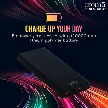 Croma CRSP10MPBA040601 10000 mAh Power Bank