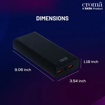 Croma CRSP20MPBA040602 20000 mAh Power Bank