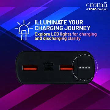 Croma CRSP20MPBA040602 20000 mAh Power Bank