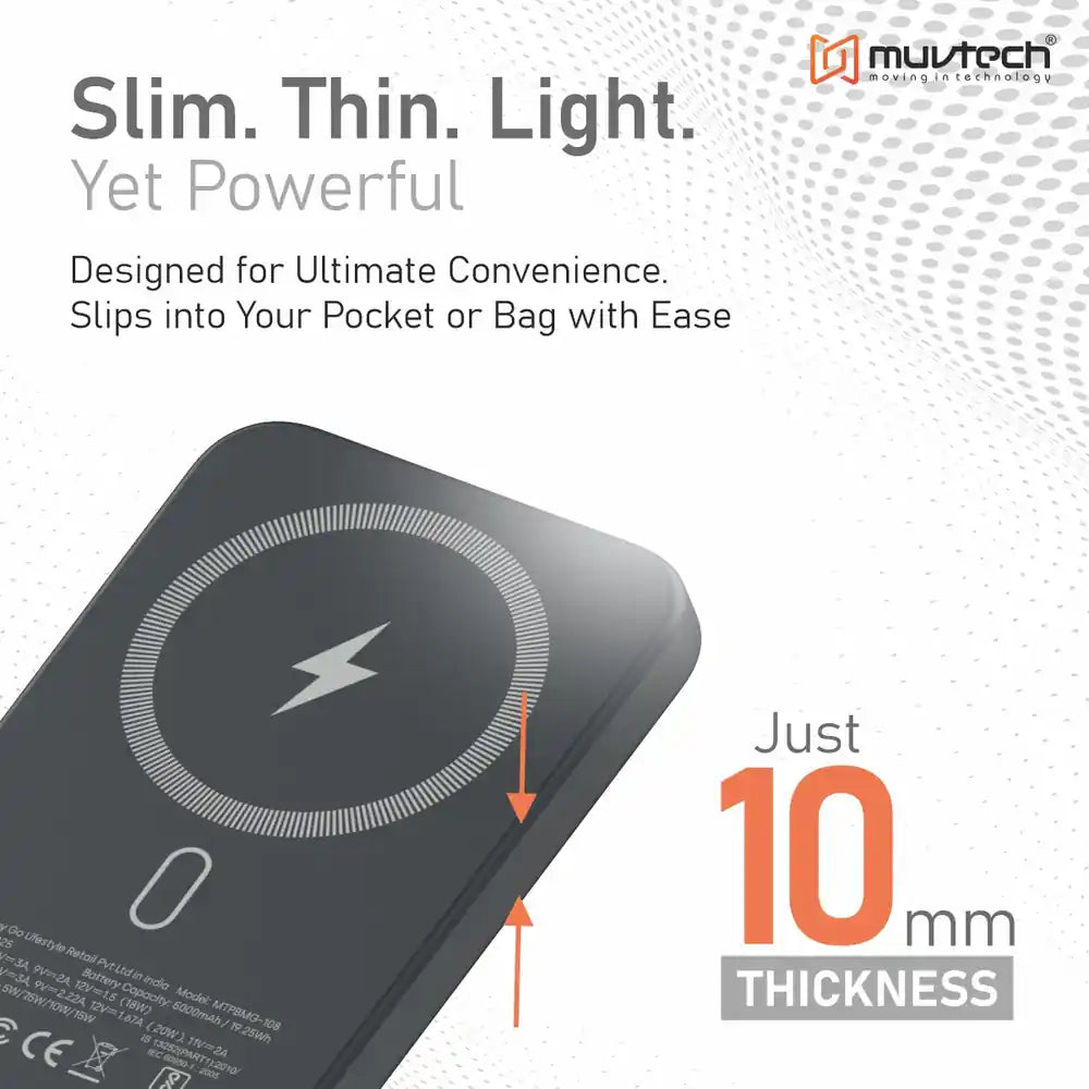 MuvTech Pocket Pro 5000 mAh Power Bank