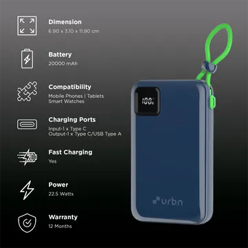URBN Ultra Link UPR210 20000 mAh Power Bank