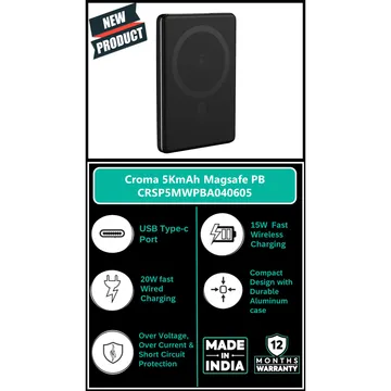 Croma CRSP5MWPBA040605 5000 mAh Power Bank