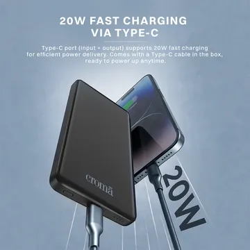 Croma CRSP05KPBA040607 5000 mAh Power Bank