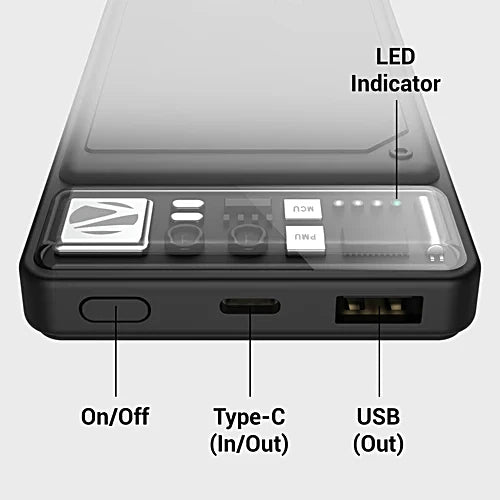 Zebronics Zeb-MW61 10000 mAh Wireless Power Bank