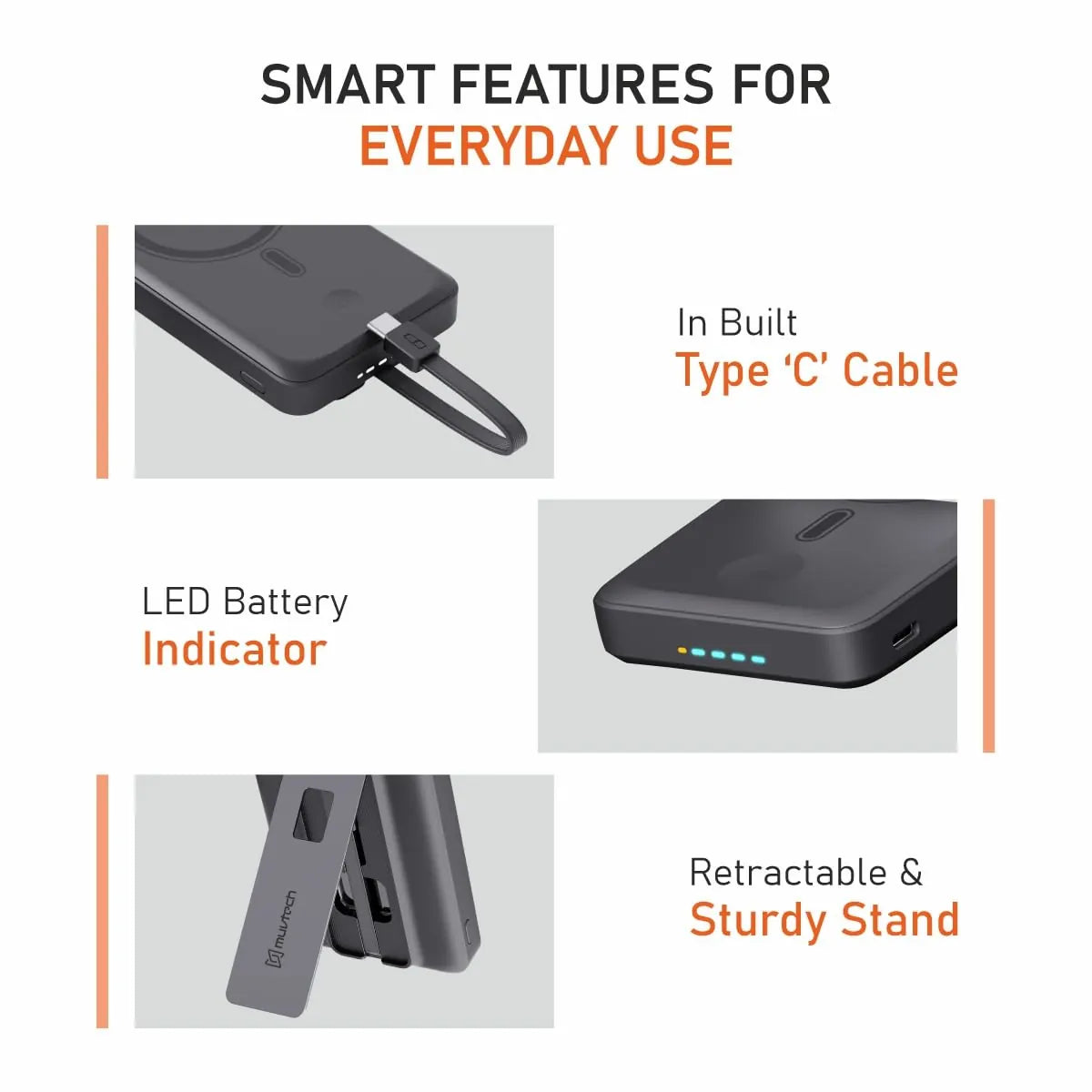 MuvTech TURBOBRIC 10000 mAh Power Bank