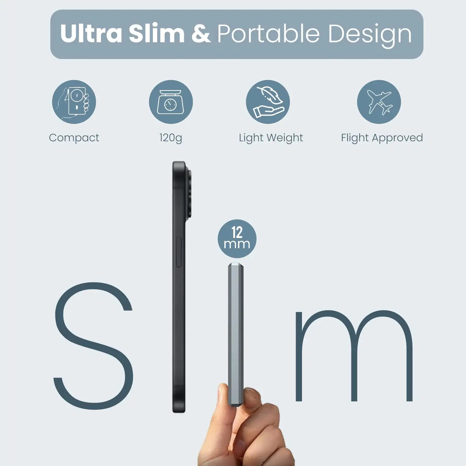 Portronics Luxcell MagClick 5K 5000 mAh Power Bank