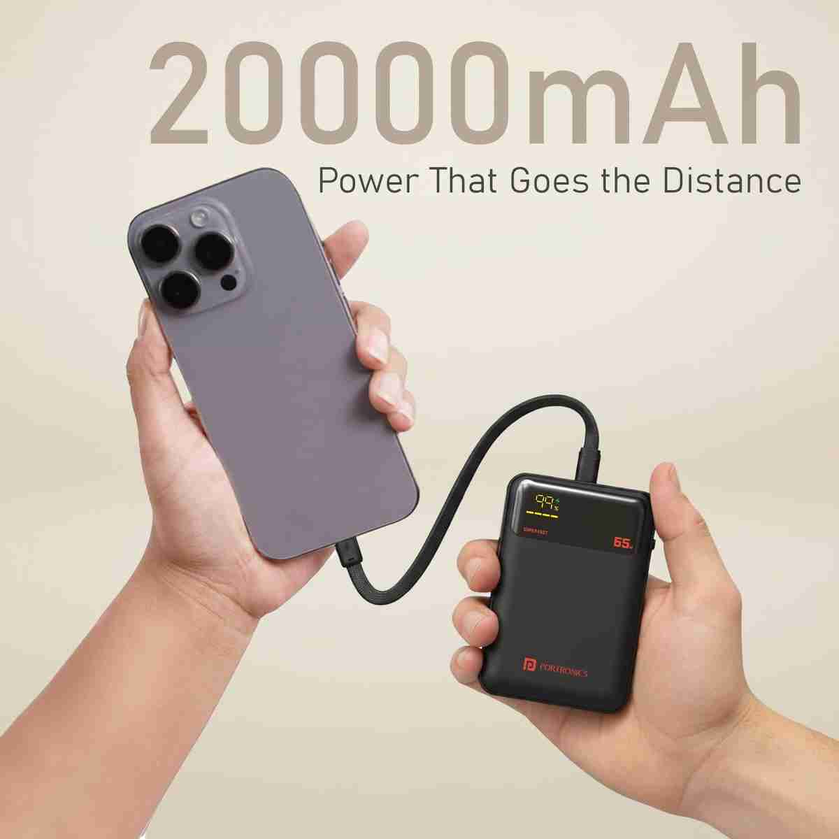 Portronics Ignis 65 20000 mAh Power Bank