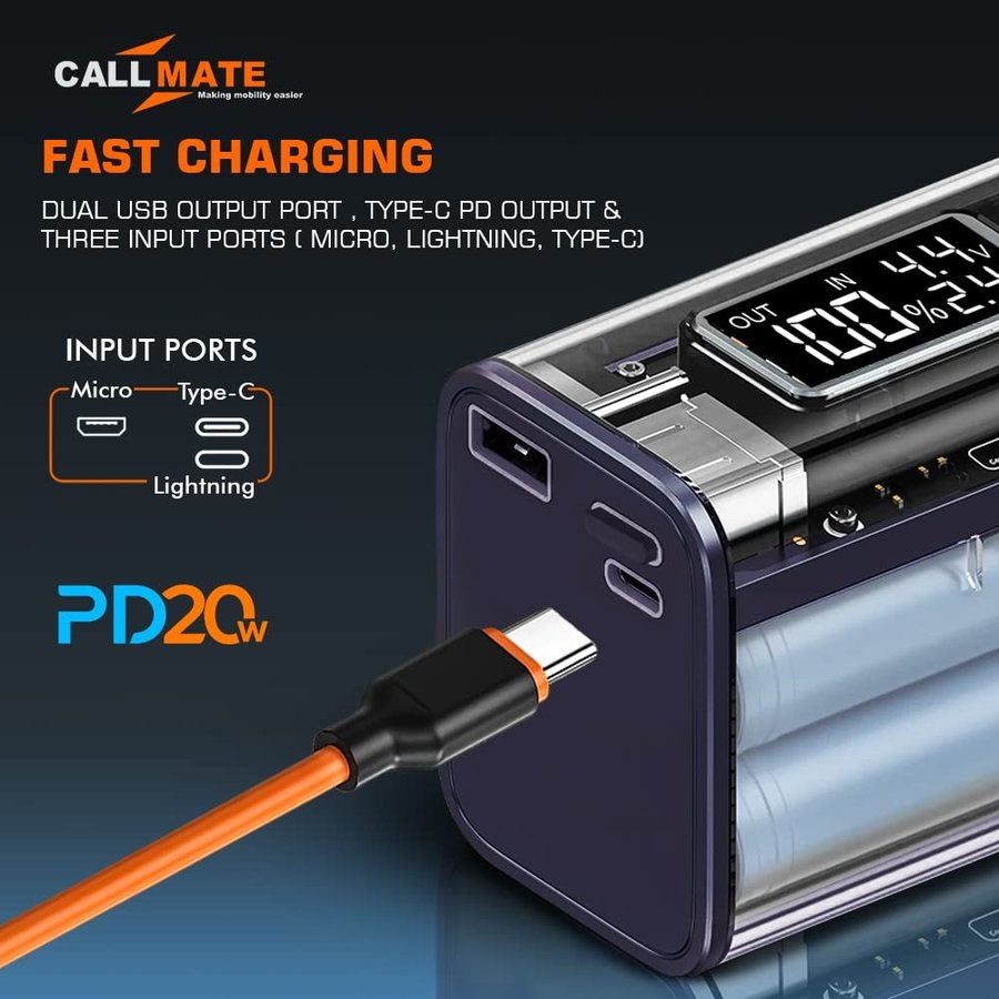 Callmate C-Thru 20000 mAh Power Bank