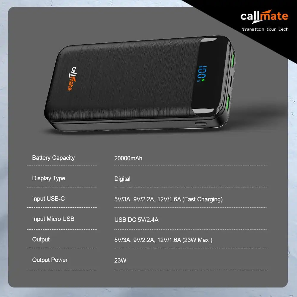 Callmate Chargemaster 200 20000 mAh Power Bank