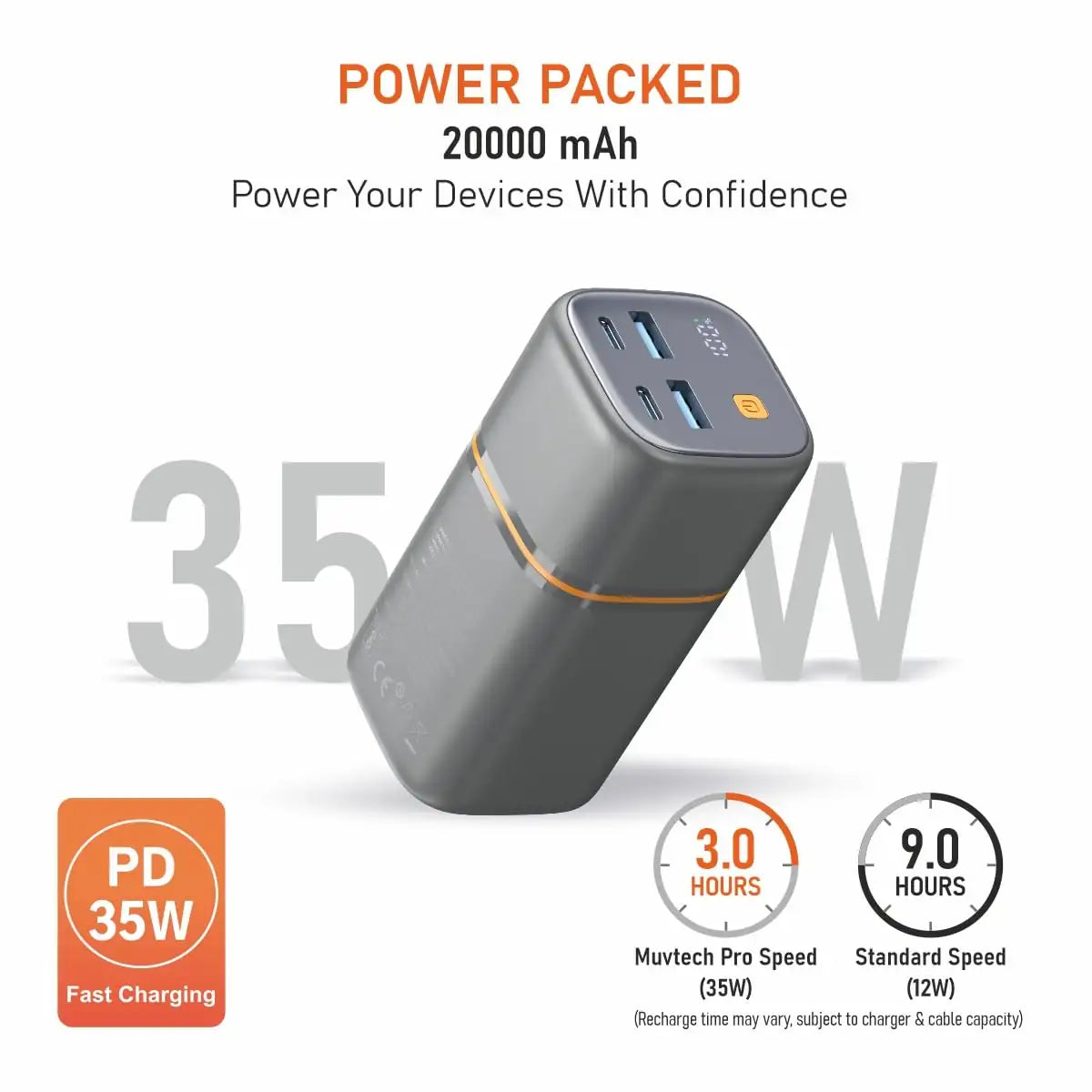 Muvtech TitanX 20000 mAh Power Bank