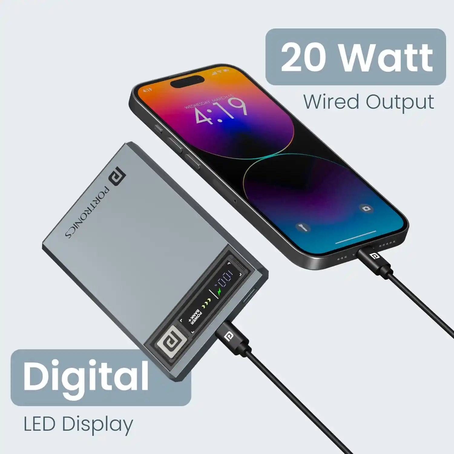 Portronics Luxcell MagClick 5K 5000 mAh Power Bank
