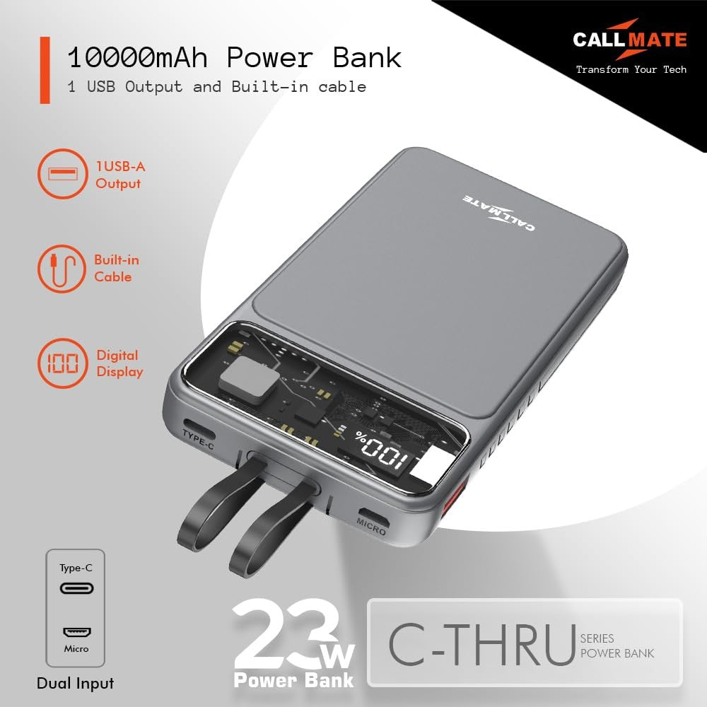 Callmate C-Thru 10000 mAh Power Bank