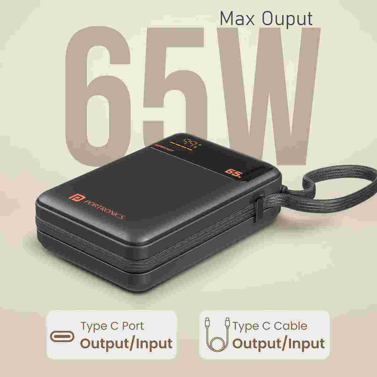 Portronics Ignis 65 20000 mAh Power Bank