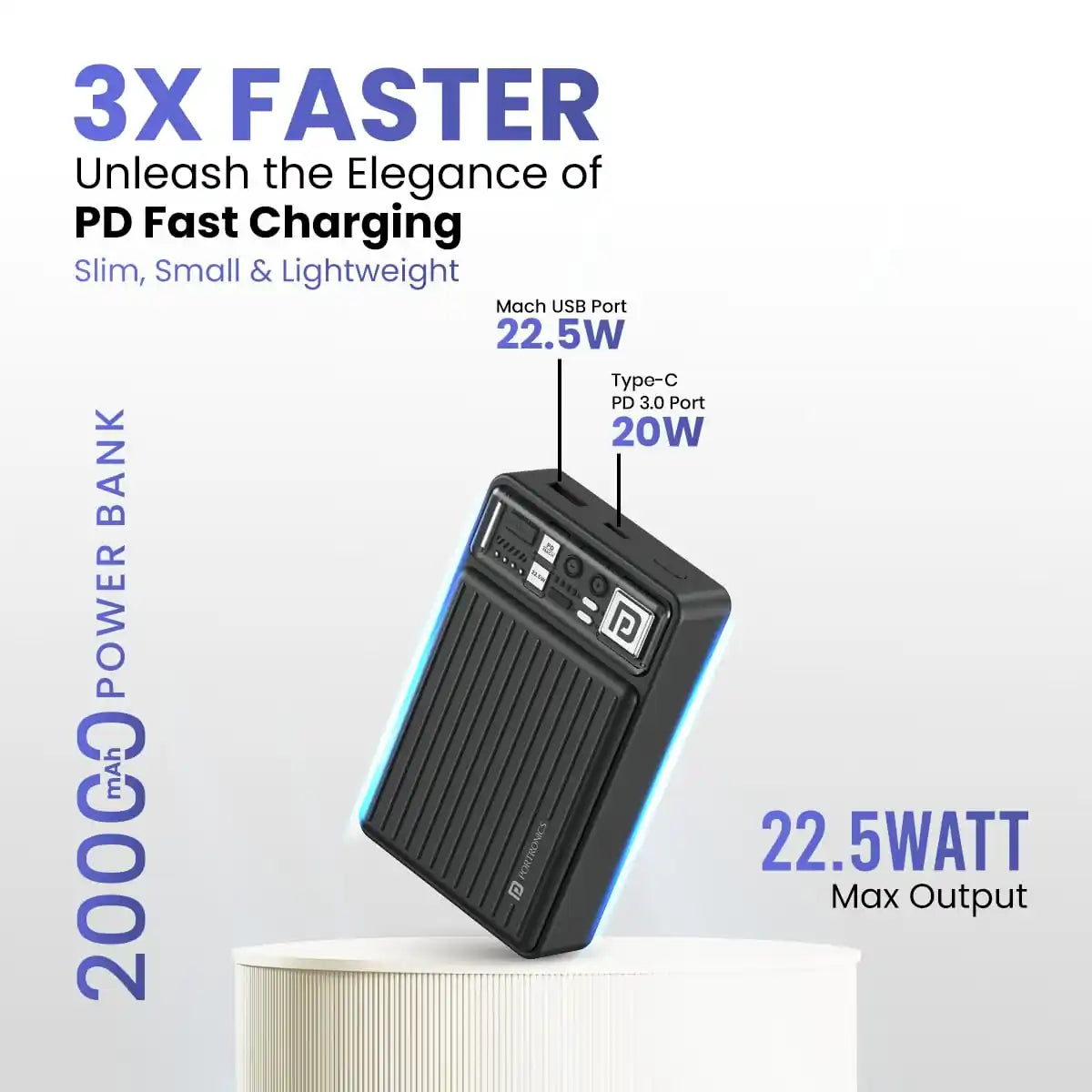 Portronics Luxcell Mini 20K 20000mAh Power Bank