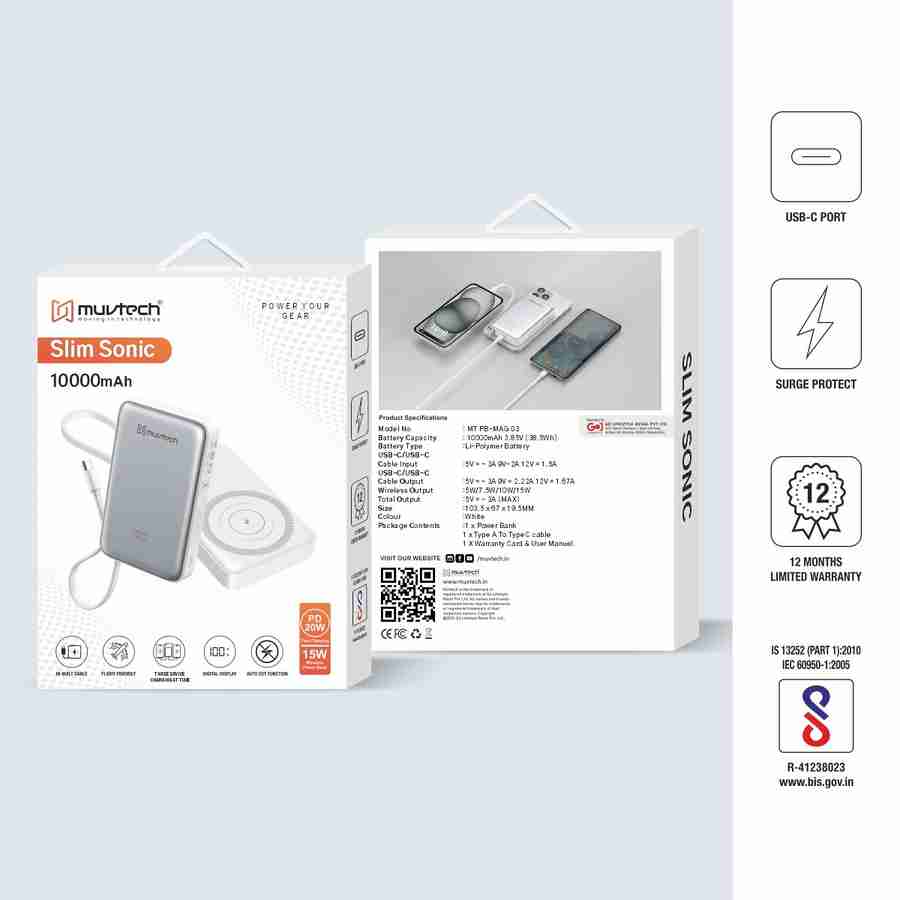 Muvtech Slimsonic 10000 mAh Power Bank