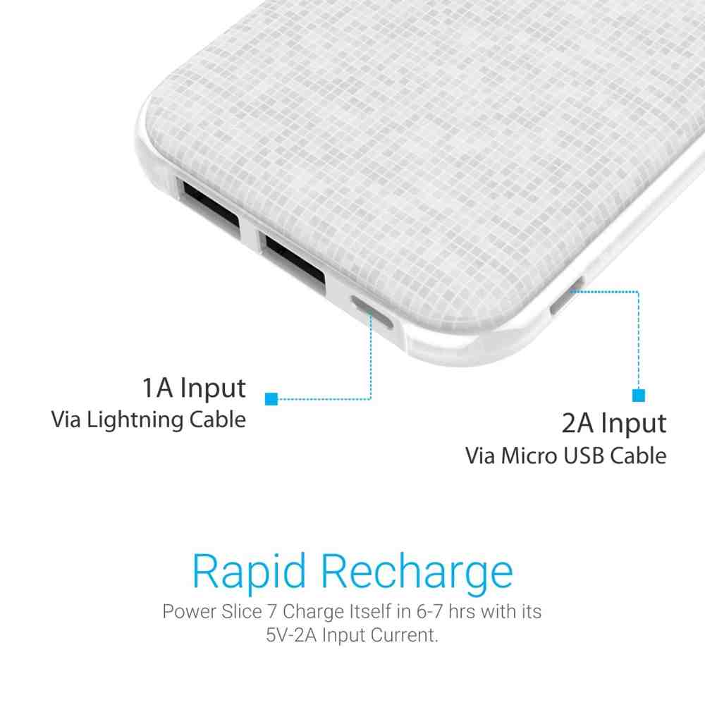 Portronics Power Slice 7 Dual Input 7000 mAh Power Bank