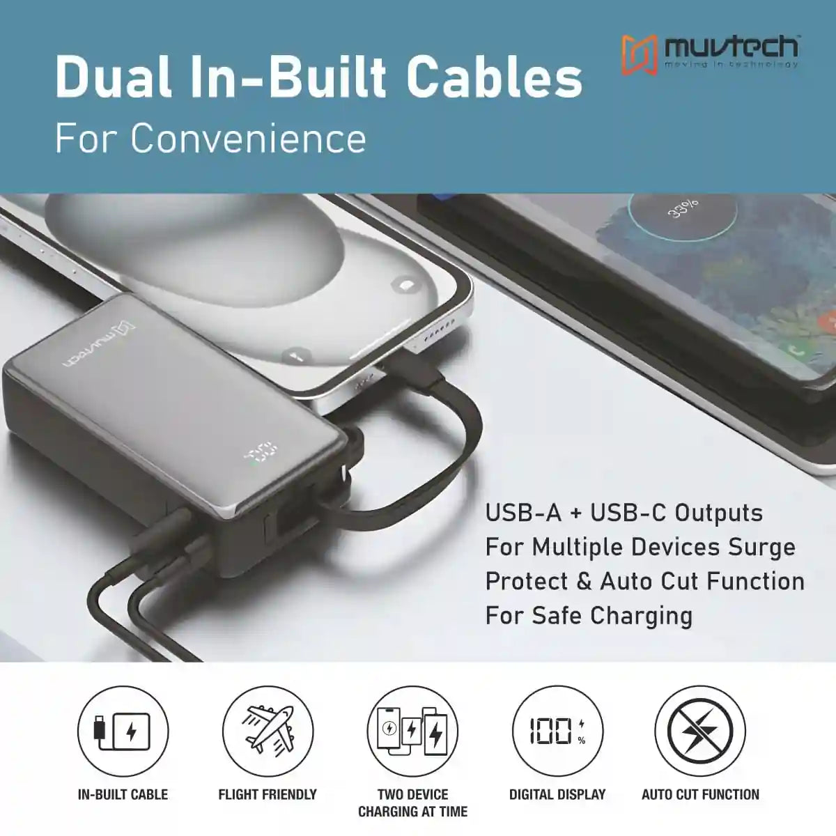 Muvtech Mini Mate 10000 mAh Power Bank