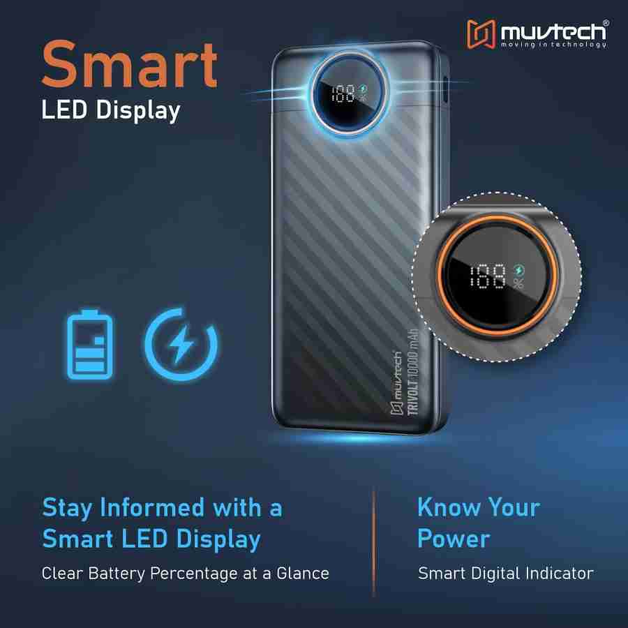 MuvTech TriVolt 10000 mAh Power Bank