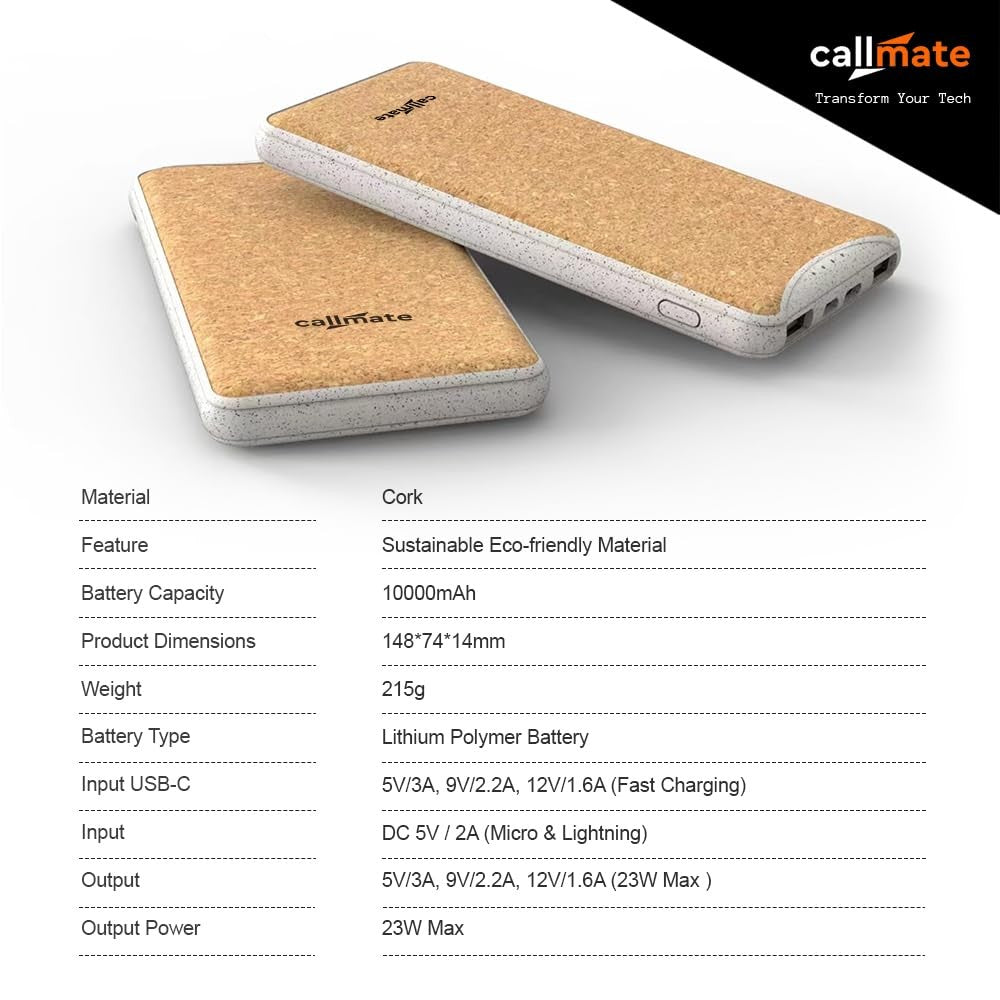 Callmate Biocharge 10000 mAh Power Bank