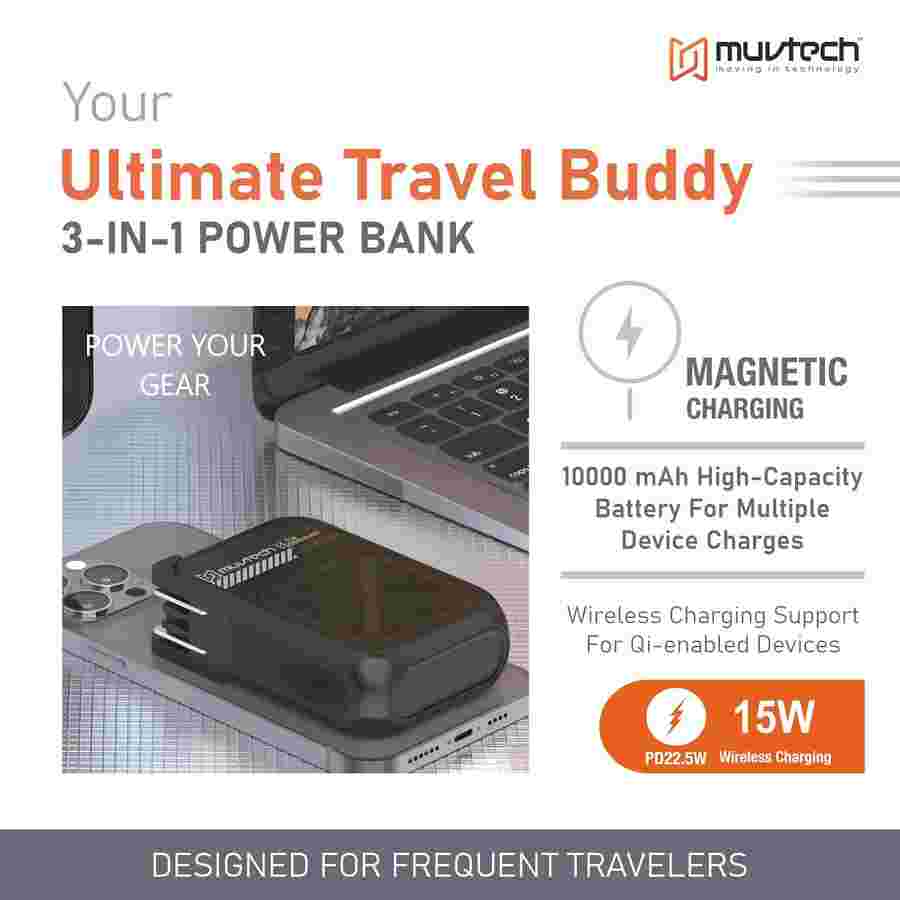 Muvtech Travel Mate 10000 mAh Power Bank