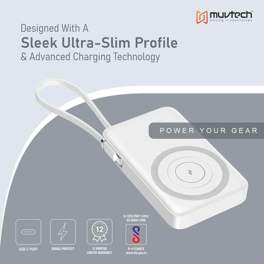 Muvtech Slimsonic 10000 mAh Power Bank