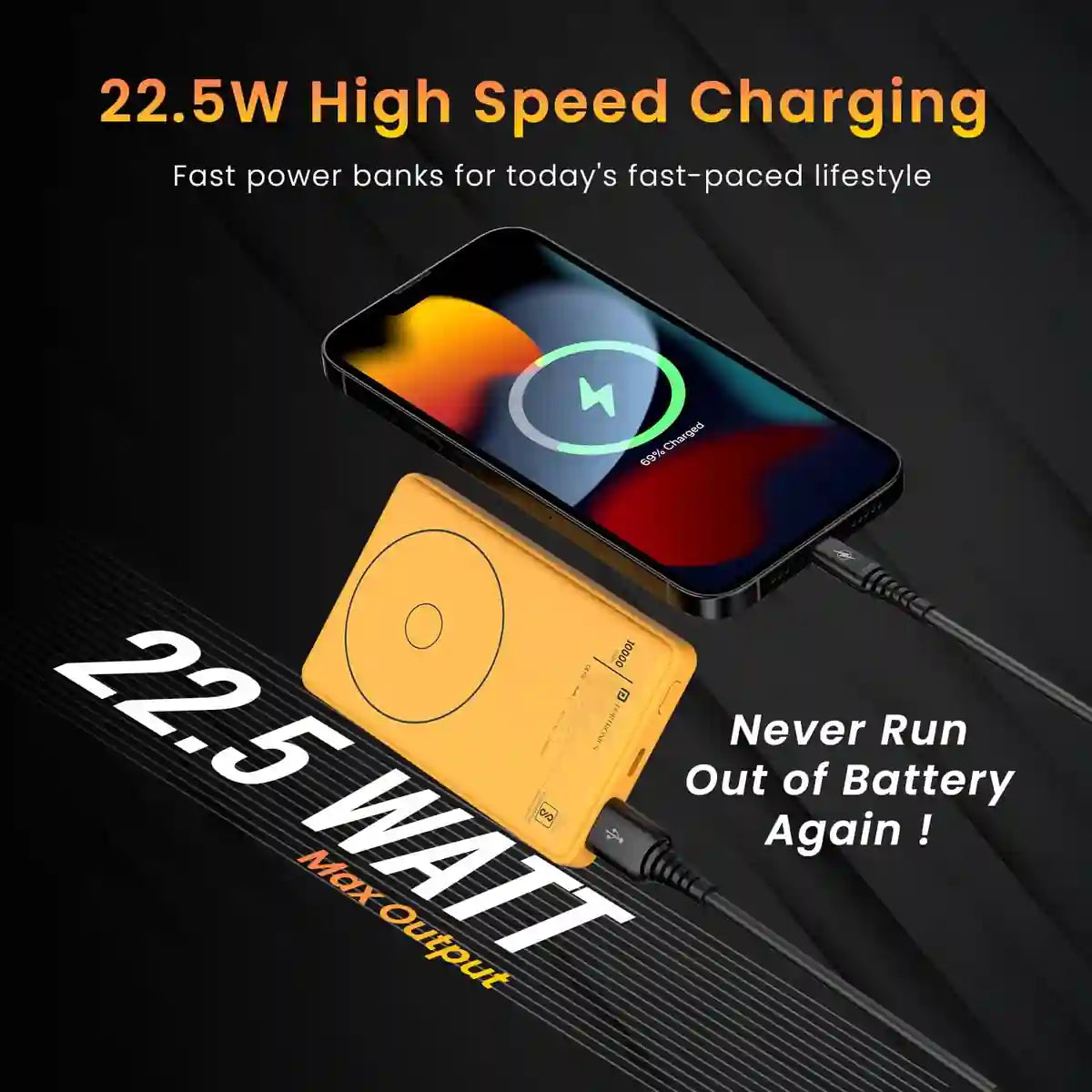 Portronics Luxcell Wireless Mini 10K 10000 mAh Power Bank