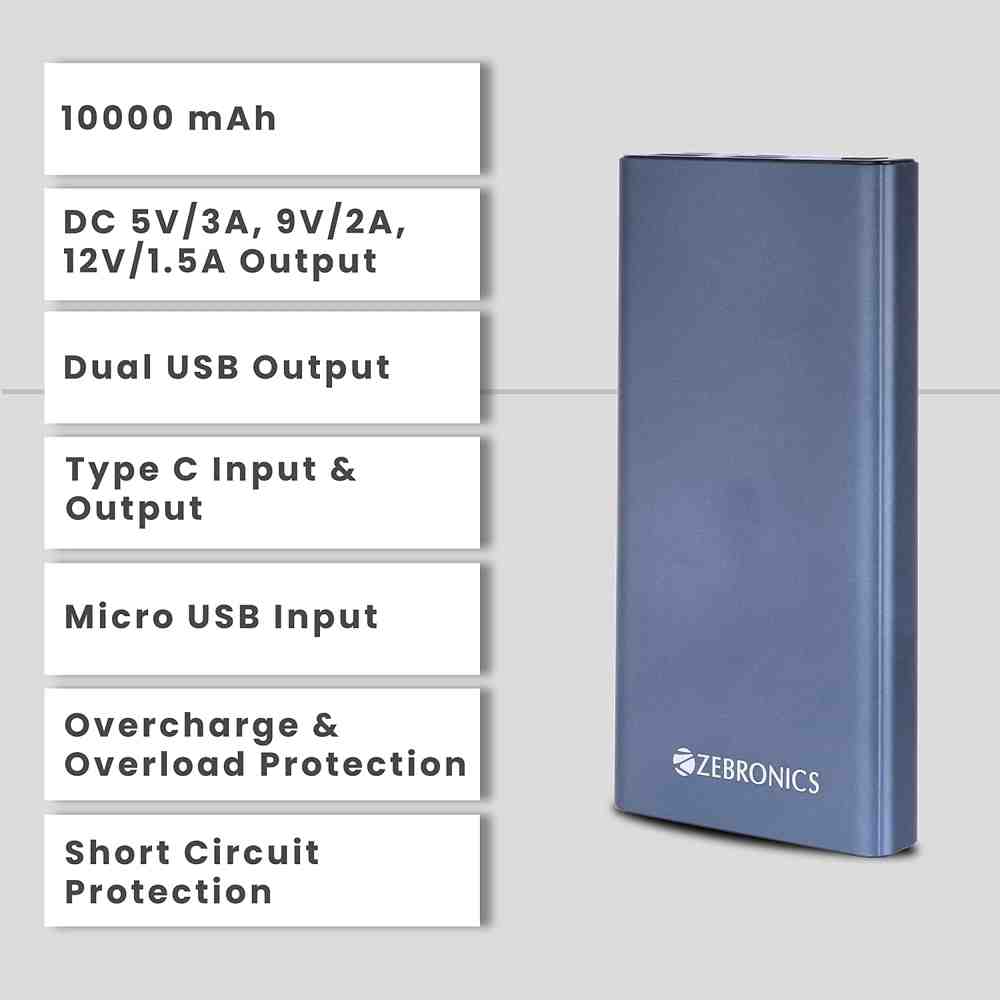 Zebronics ZEB-MD10000MQ 10000 mAh Power Bank