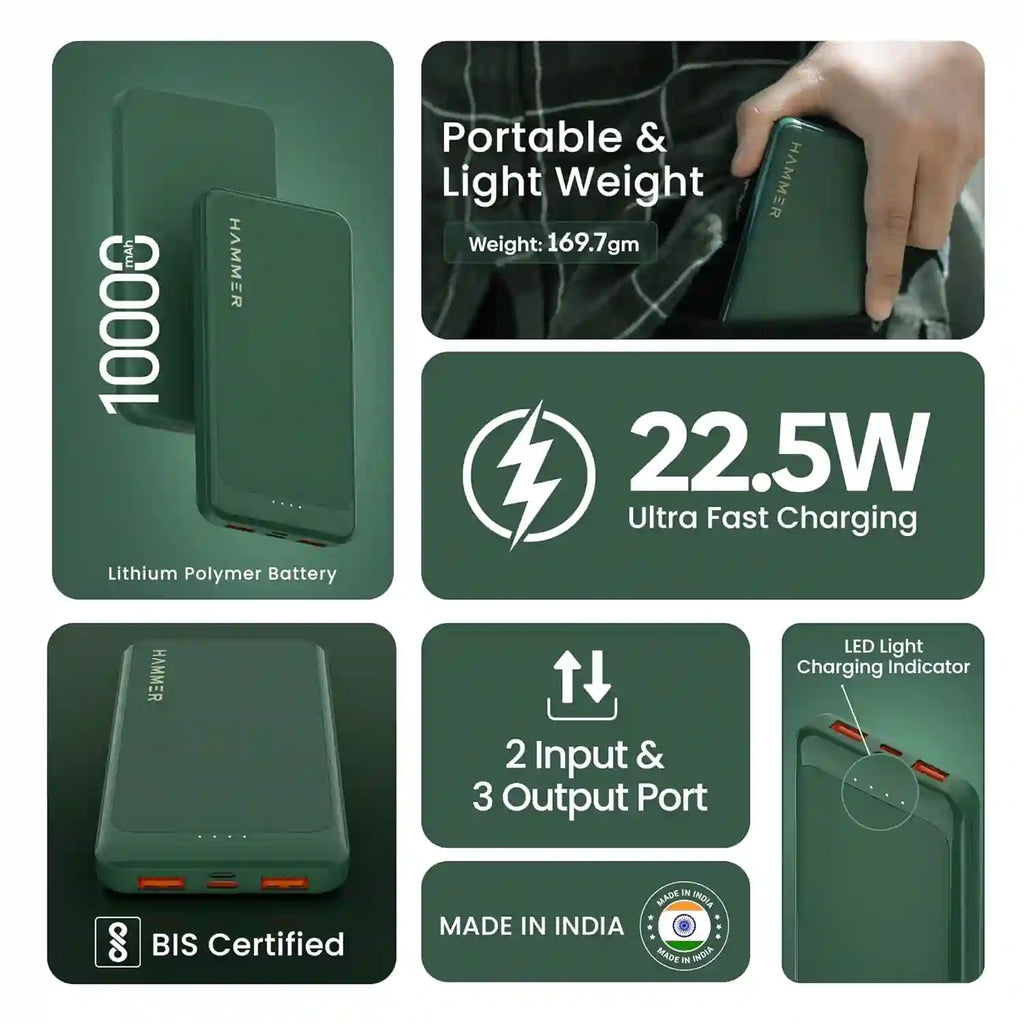 Hammer Ultra Charge 10000 mAh Power Bank