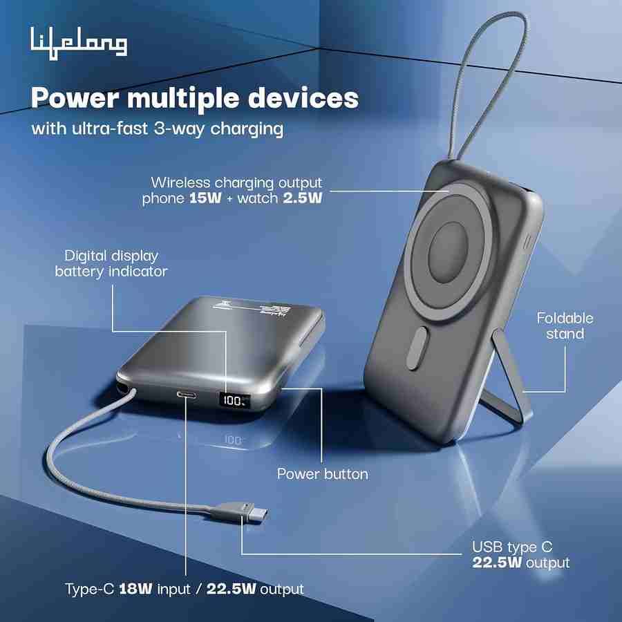 Lifelong SnapVolt 10000 mAh Power Bank