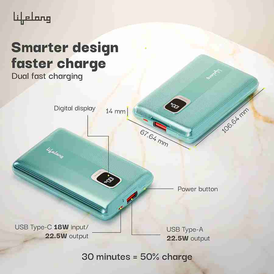 Lifelong Snapcharge 20000 mAh Power Bank