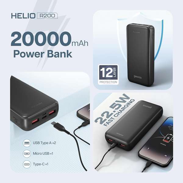 Geonix Helio R200 20000 mAh Power Bank