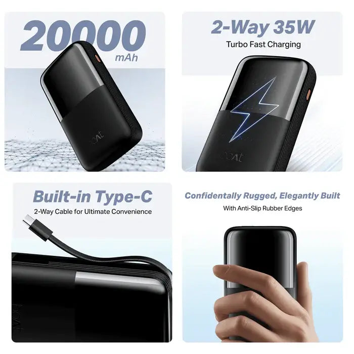 boAt EnergyShroom Turbo X PB400 20000 mAh Power Bank