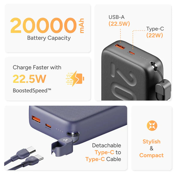 Ambrane Stylo N20 20000 mAh Power Bank