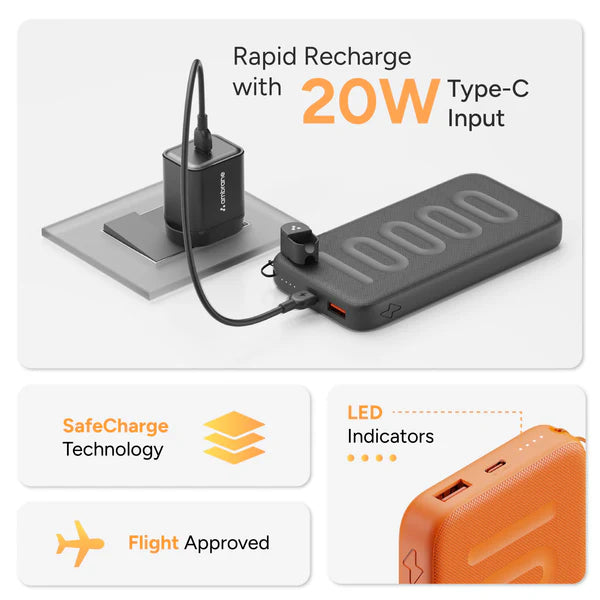 Ambrane Stylo N10 10000 mAh Power Bank