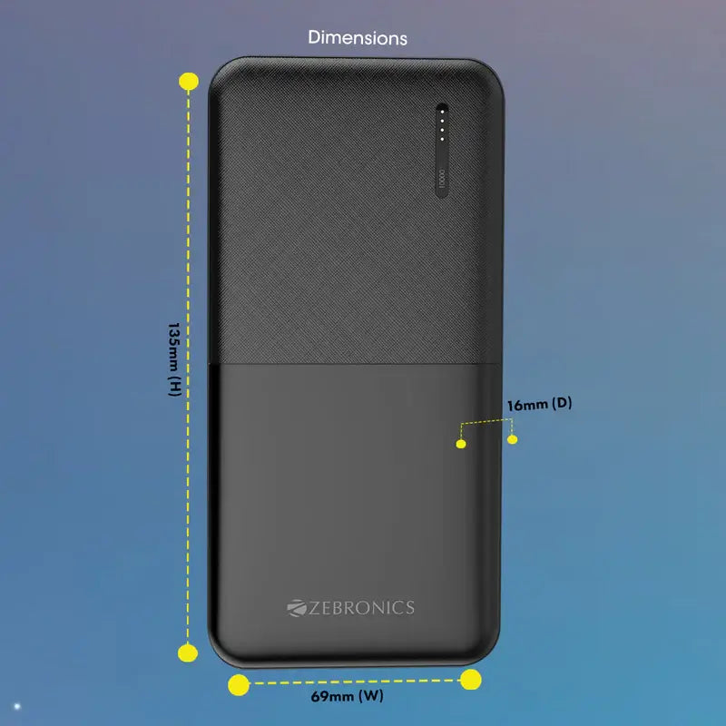 Zebronics ZEB-MB10000S3 10000 mAh Power Bank