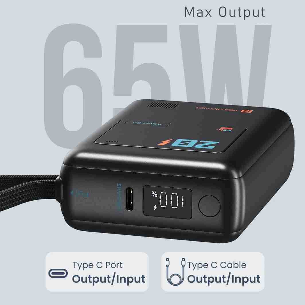 Portronics Aqua 65 20000 mAh Power Bank