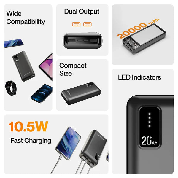 Ambrane Capsule 20000 mAh Power Bank