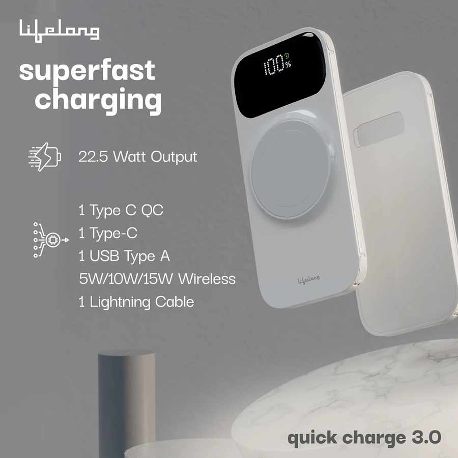 Lifelong ChargeMate 10000 mAh Wireless Power Bank
