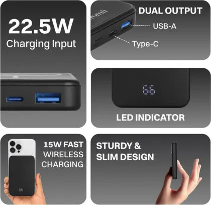 Croma CRSP10KPBA304308 10000 mAh Power Bank