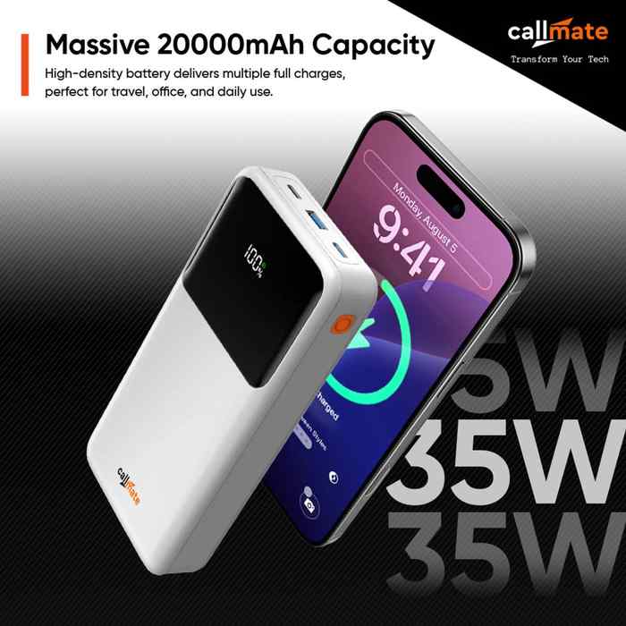 Callmate Spectra 20000 mAh Power Bank