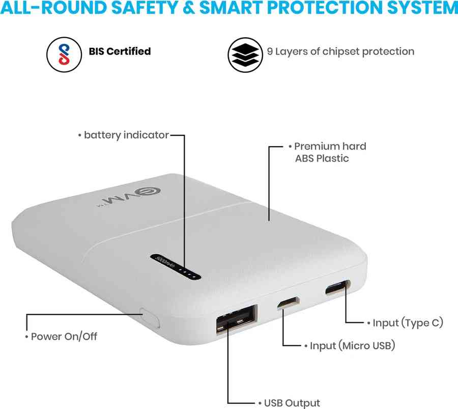 EVM Encore 5000 mAh Power Bank